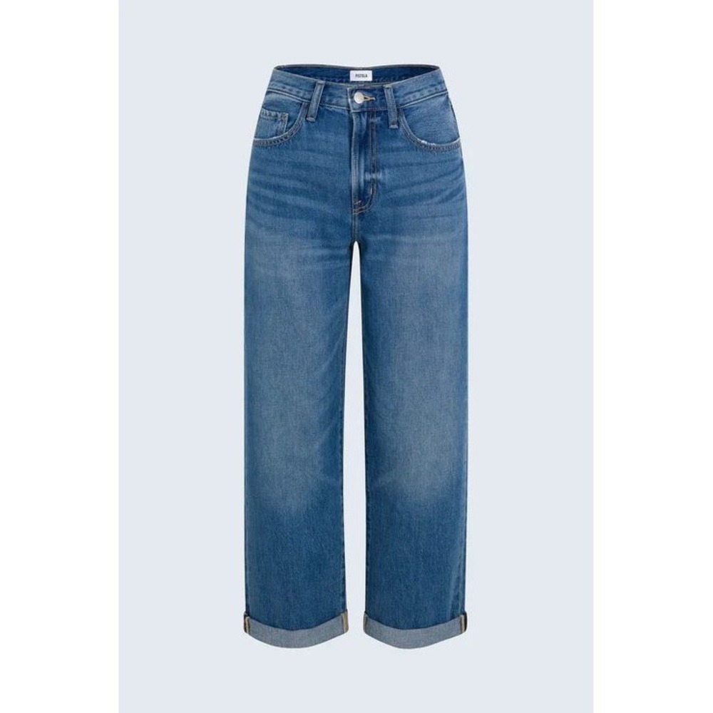 Pistola Donny Rolled Hem Boyfriend Jeans Blue 29P New With Tags
